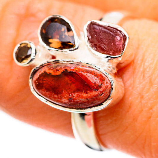 Mexican Fire Opal Rings handcrafted by Ana Silver Co - RING132643
