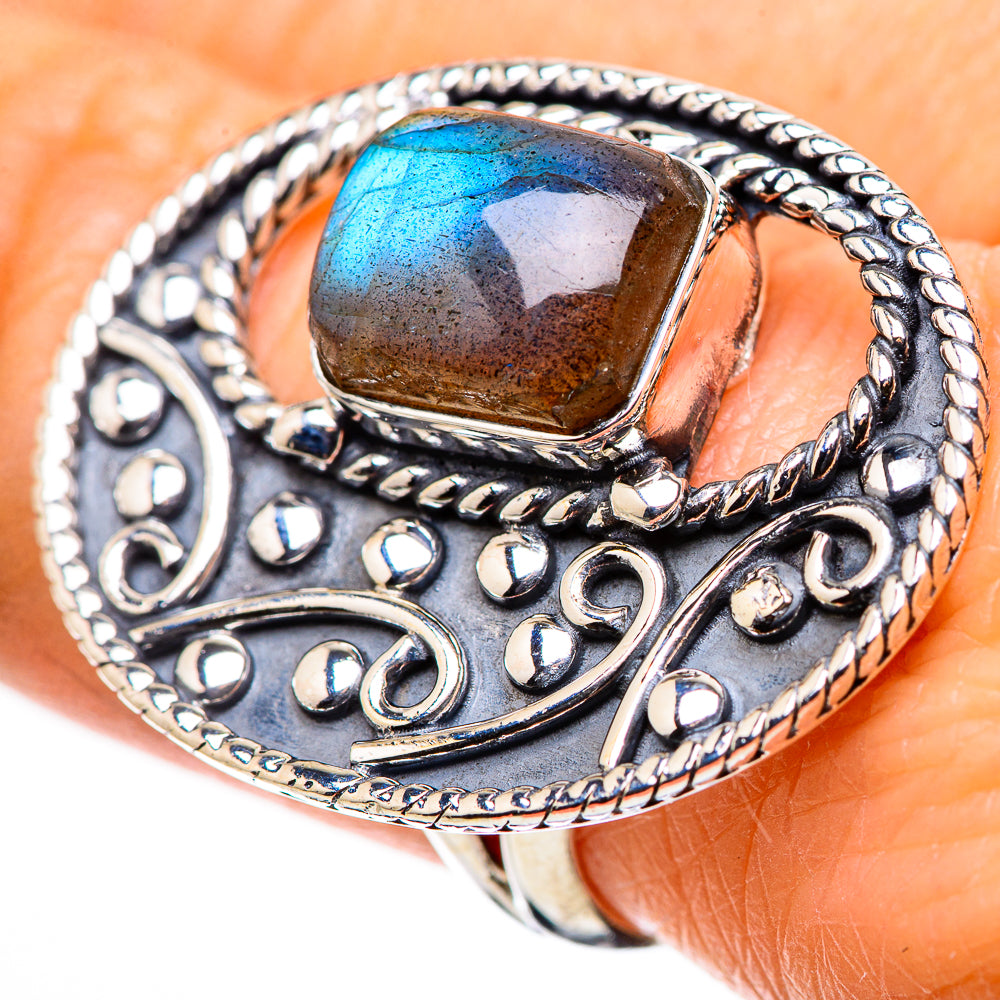 Labradorite Rings handcrafted by Ana Silver Co - RING132650