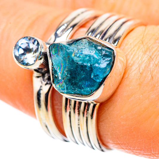 Blue Fluorite Rings handcrafted by Ana Silver Co - RING132651