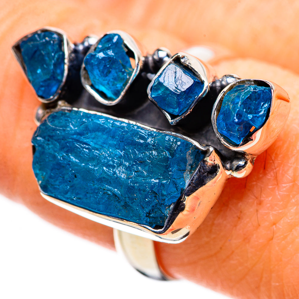 Blue Fluorite Rings handcrafted by Ana Silver Co - RING132653