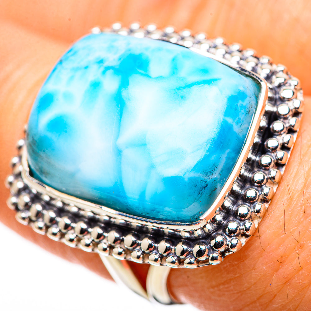 Larimar Rings handcrafted by Ana Silver Co - RING132654