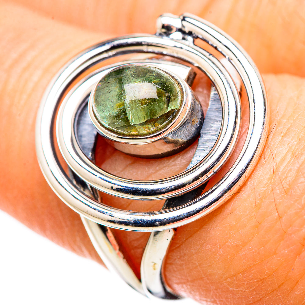 Green Tourmaline Rings handcrafted by Ana Silver Co - RING132655