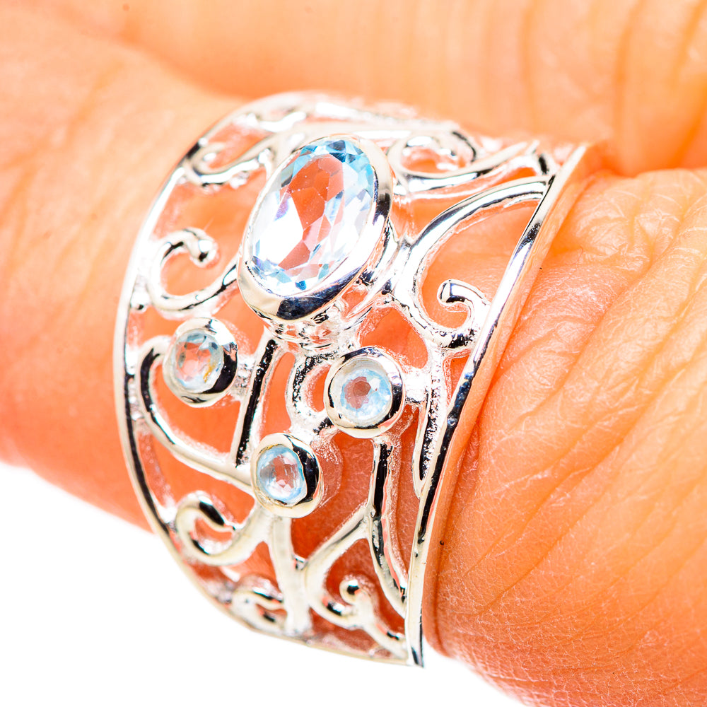 Blue Topaz Rings handcrafted by Ana Silver Co - RING132665