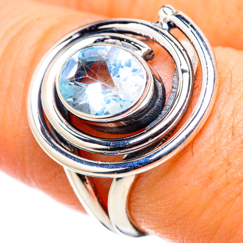 Blue Topaz Rings handcrafted by Ana Silver Co - RING132669