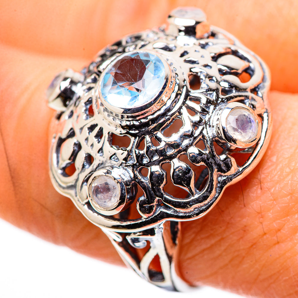 Blue Topaz Rings handcrafted by Ana Silver Co - RING132694