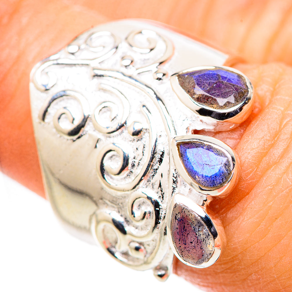 Labradorite Rings handcrafted by Ana Silver Co - RING132695
