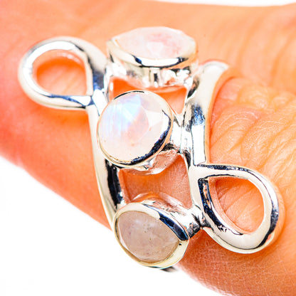 Rainbow Moonstone Rings handcrafted by Ana Silver Co - RING132704