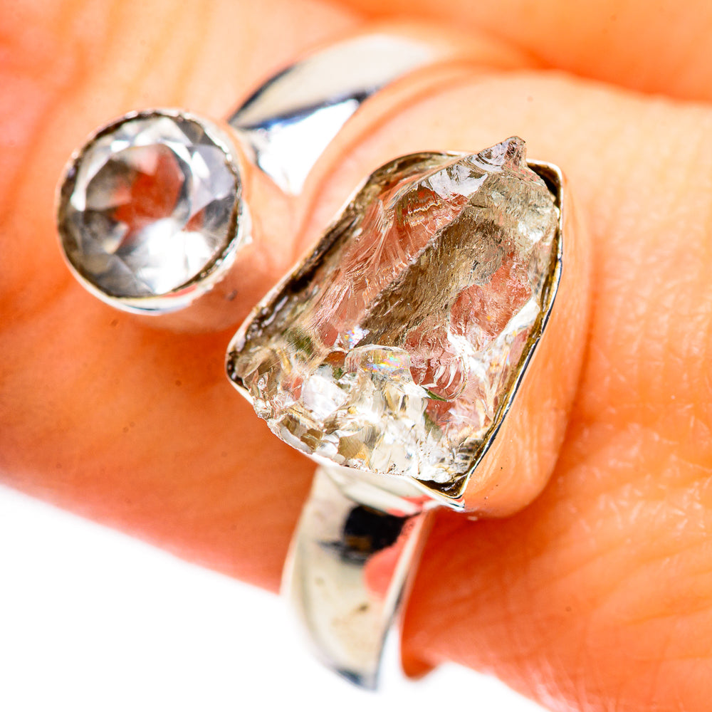 Rainbow Moonstone Rings handcrafted by Ana Silver Co - RING132710