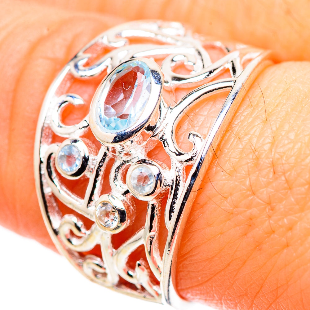 Blue Topaz Rings handcrafted by Ana Silver Co - RING132713