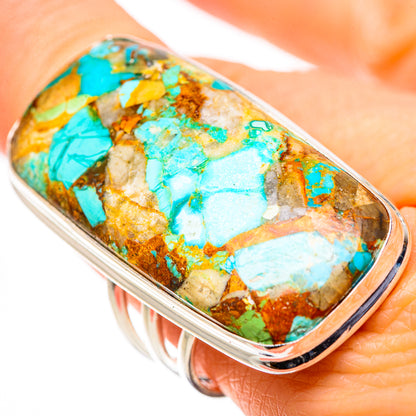 Kingman Mohave Turquoise Rings handcrafted by Ana Silver Co - RING132714