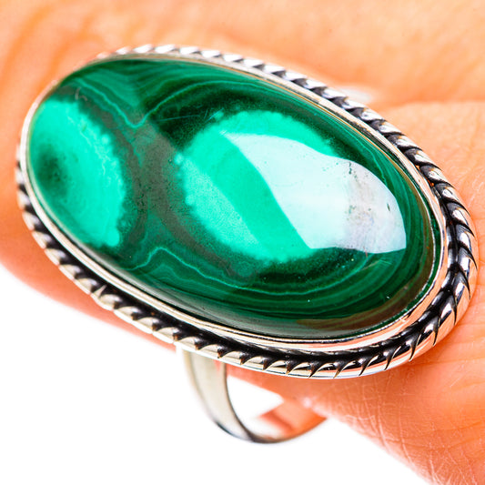 Malachite Rings handcrafted by Ana Silver Co - RING132721