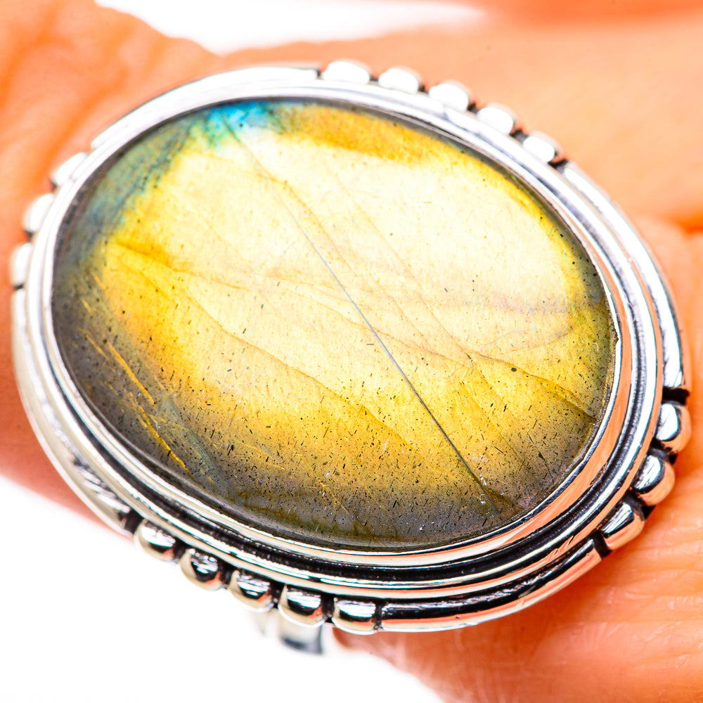Labradorite Rings handcrafted by Ana Silver Co - RING132725