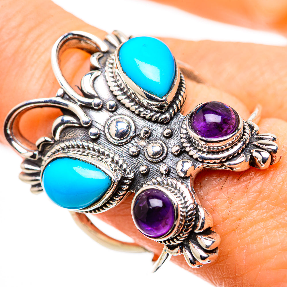 Sleeping Beauty Turquoise Rings handcrafted by Ana Silver Co - RING132734