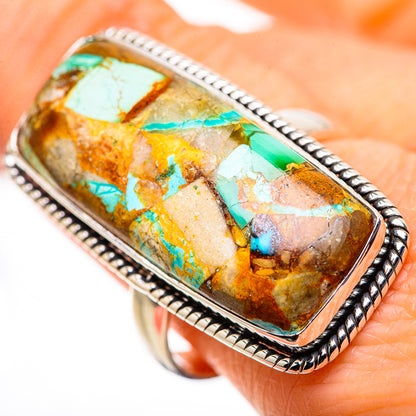 Kingman Mohave Turquoise Rings handcrafted by Ana Silver Co - RING132737
