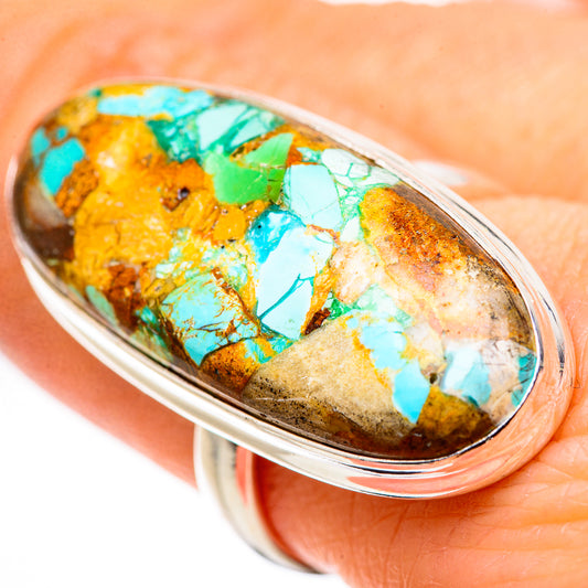 Kingman Mohave Turquoise Rings handcrafted by Ana Silver Co - RING132739