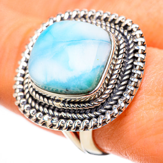 Larimar Rings handcrafted by Ana Silver Co - RING132743