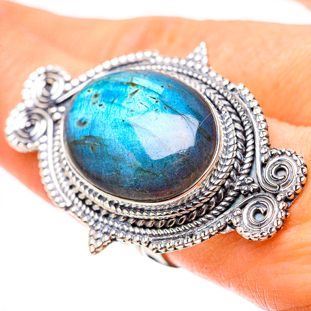 Labradorite Rings handcrafted by Ana Silver Co - RING132748