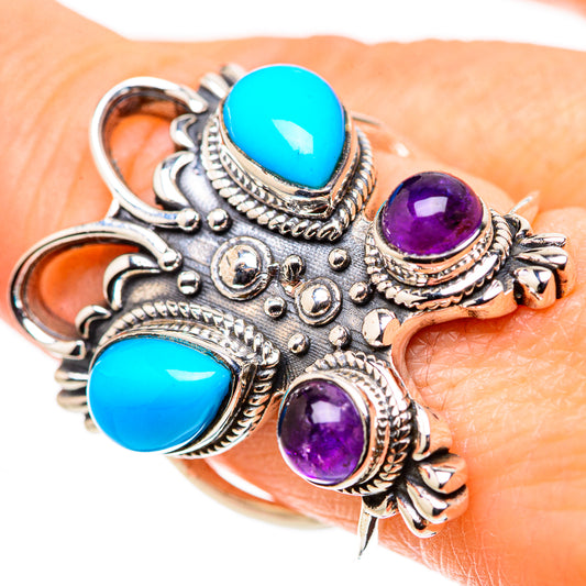 Sleeping Beauty Turquoise Rings handcrafted by Ana Silver Co - RING132760