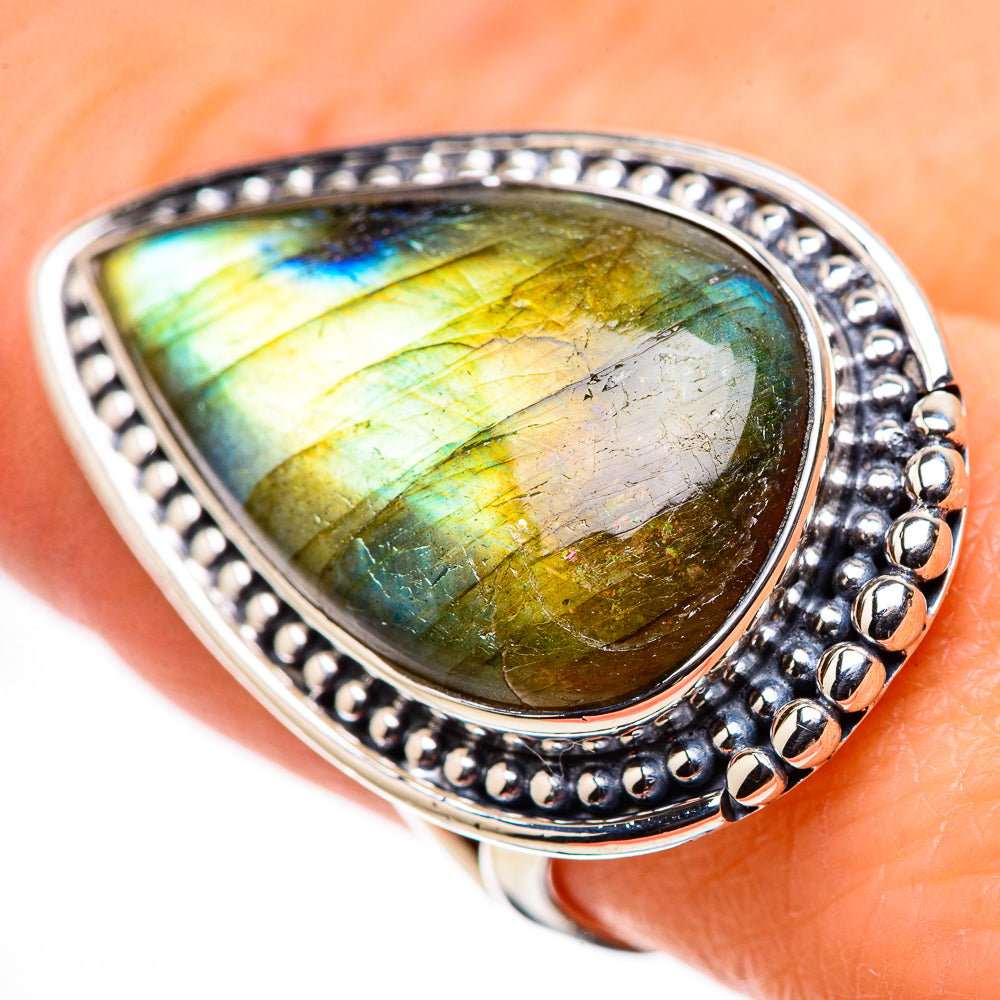 Labradorite Rings handcrafted by Ana Silver Co - RING132761