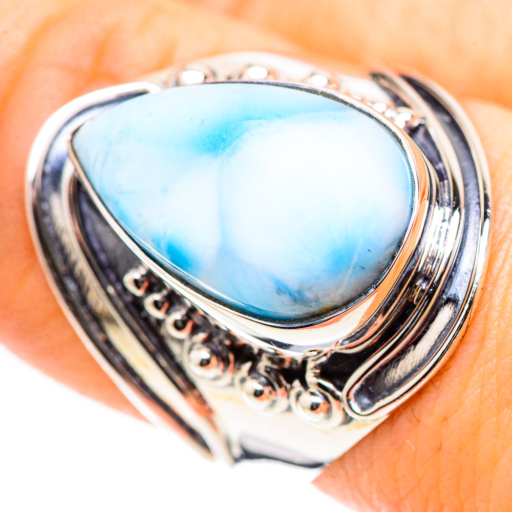 Larimar Rings handcrafted by Ana Silver Co - RING132766