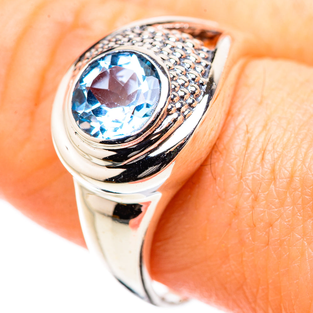 Blue Topaz Rings handcrafted by Ana Silver Co - RING132770