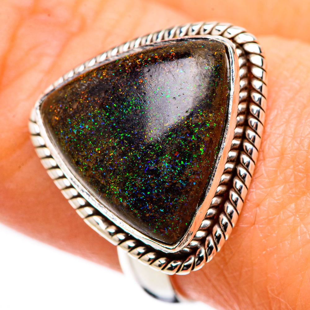 Andamooka Opal Rings handcrafted by Ana Silver Co - RING132785