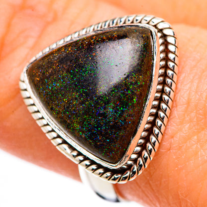 Andamooka Opal Rings handcrafted by Ana Silver Co - RING132785