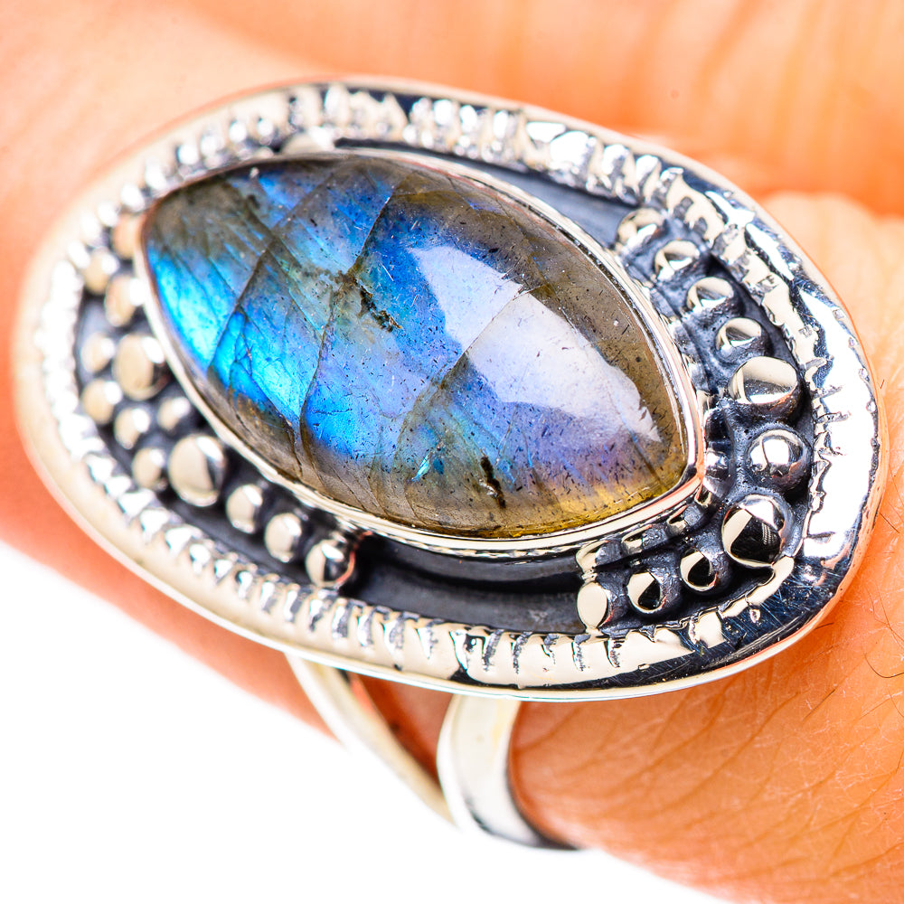 Labradorite Rings handcrafted by Ana Silver Co - RING132790