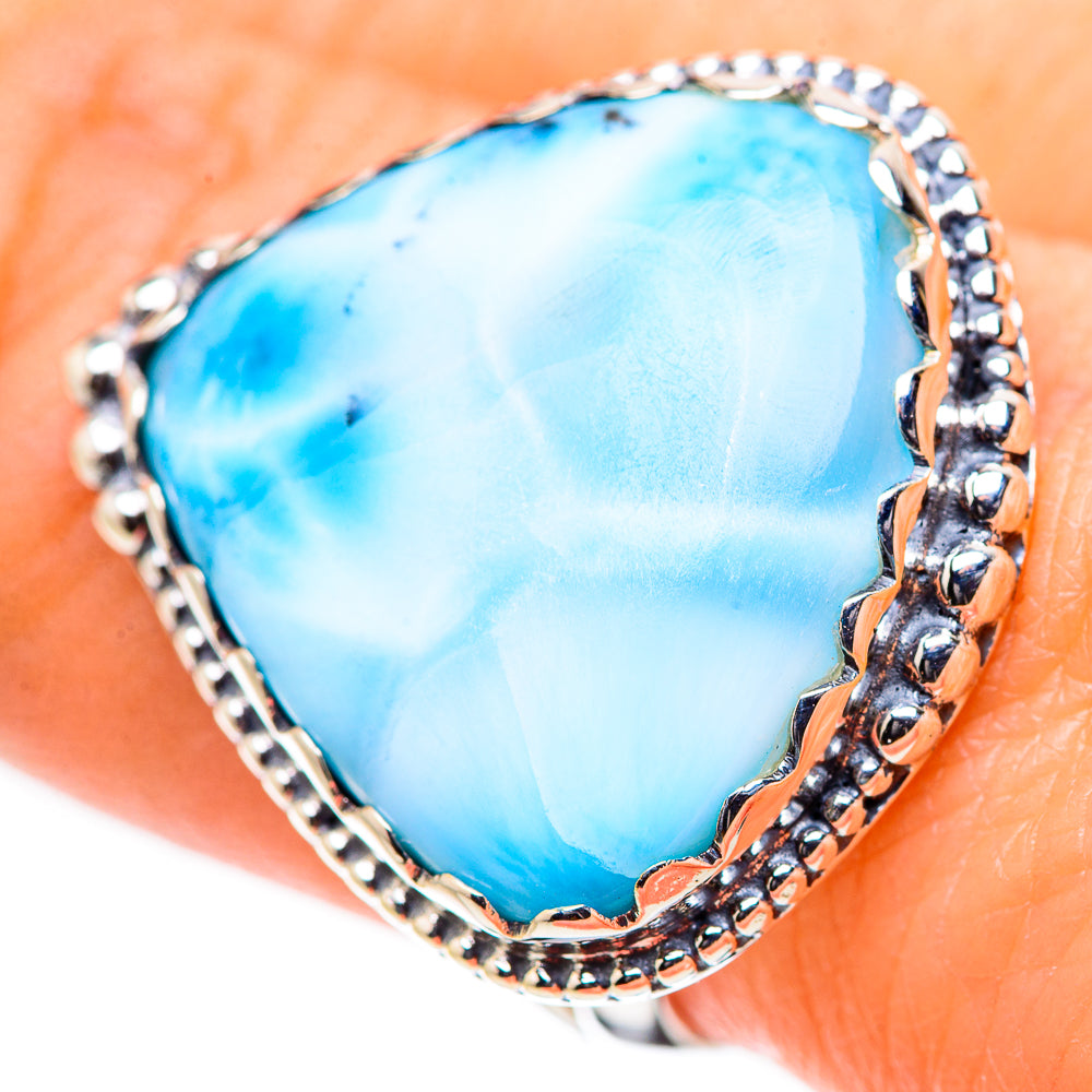 Larimar Rings handcrafted by Ana Silver Co - RING132796