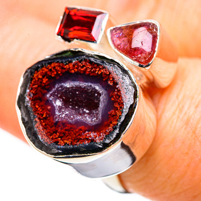 Coconut Geode Druzy Rings handcrafted by Ana Silver Co - RING132802