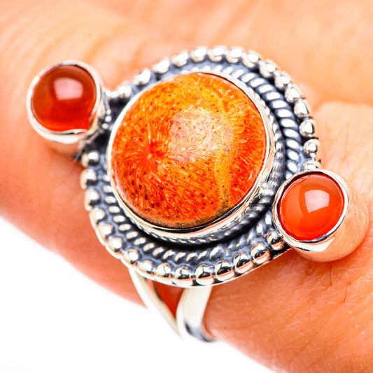 Sponge Coral Rings handcrafted by Ana Silver Co - RING132804
