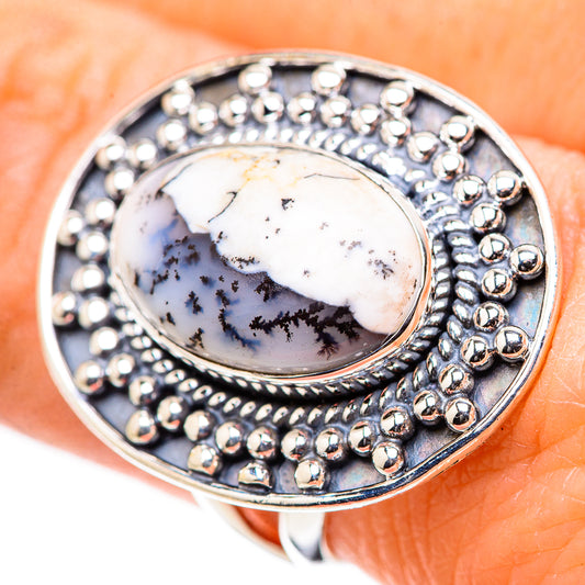 Dendritic Opal Rings handcrafted by Ana Silver Co - RING132814