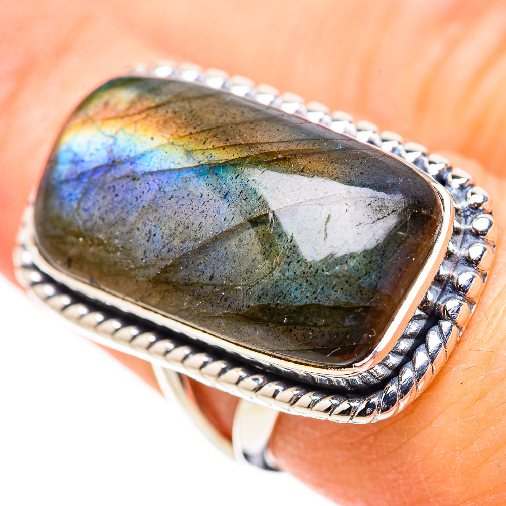 Labradorite Rings handcrafted by Ana Silver Co - RING132816
