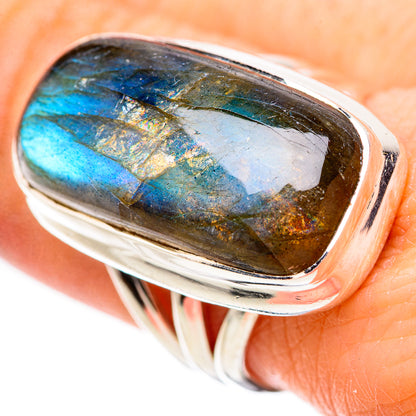 Labradorite Rings handcrafted by Ana Silver Co - RING132819