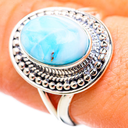 Larimar Rings handcrafted by Ana Silver Co - RING132823