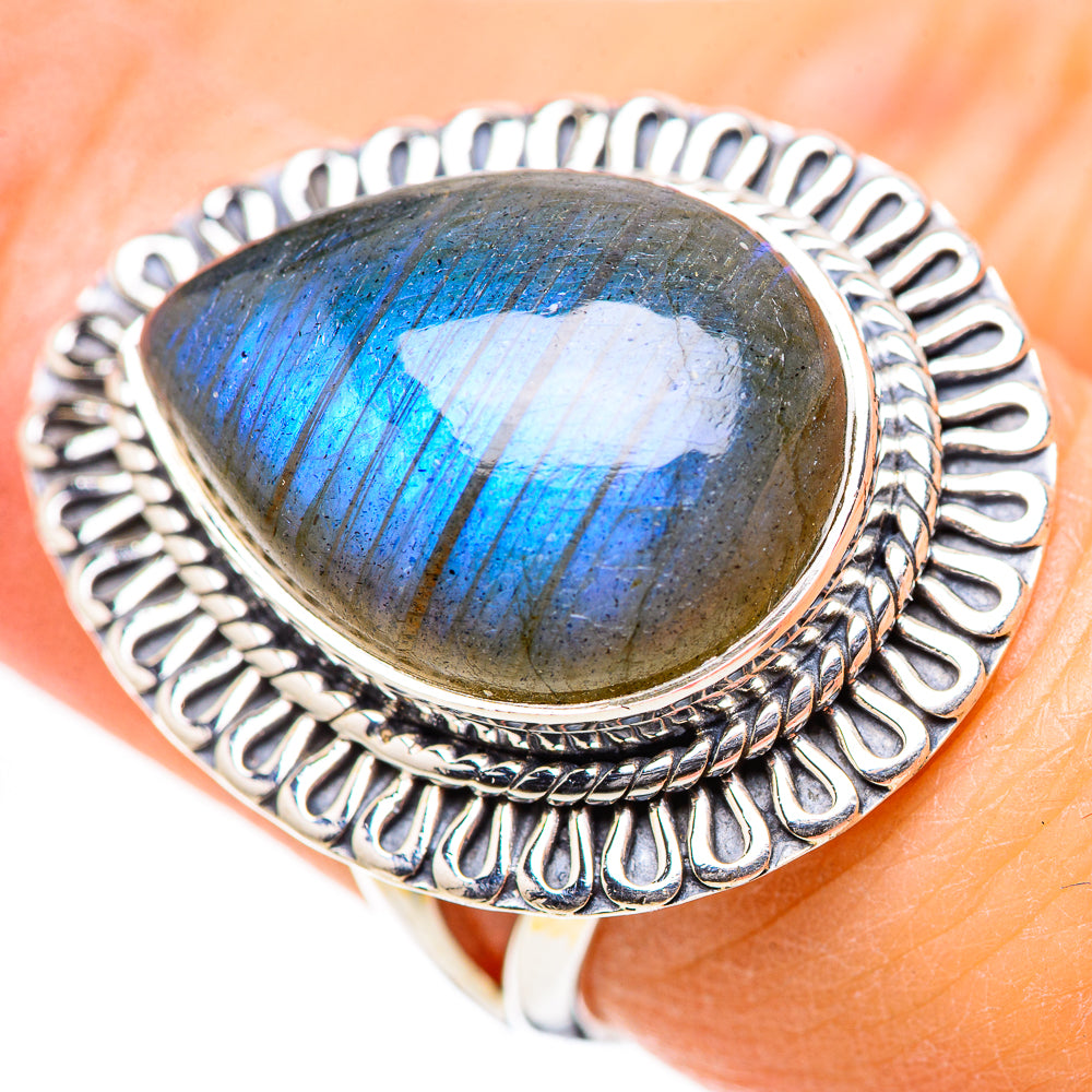 Labradorite Rings handcrafted by Ana Silver Co - RING132824