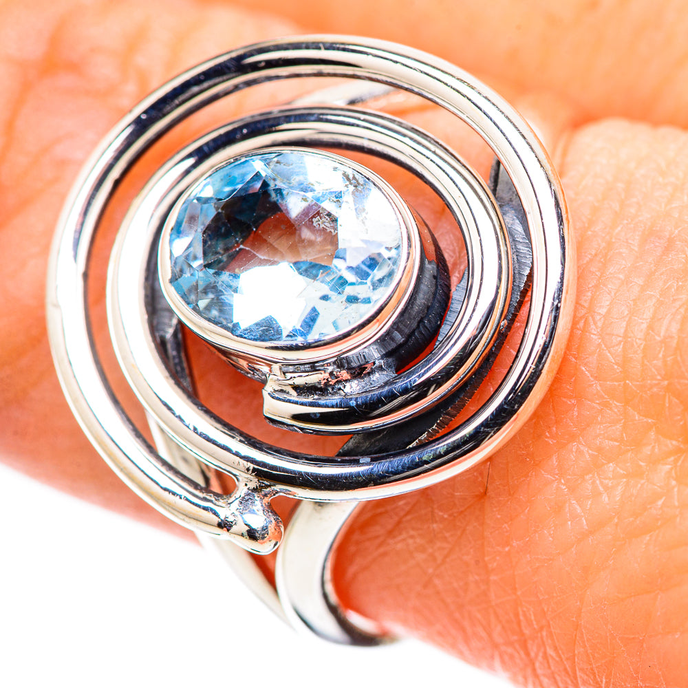 Blue Topaz Rings handcrafted by Ana Silver Co - RING132827