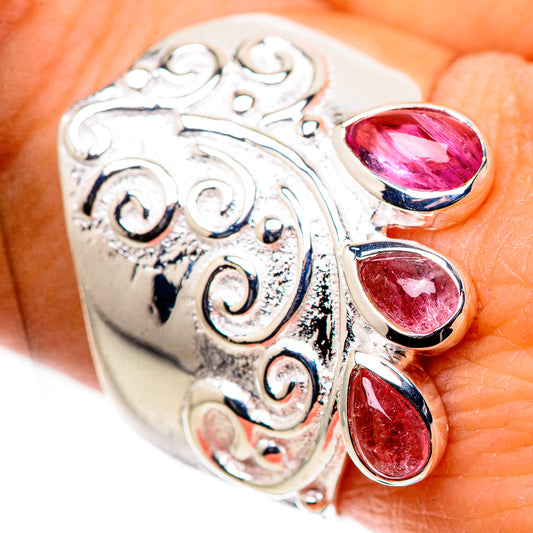Pink Tourmaline Rings handcrafted by Ana Silver Co - RING132833