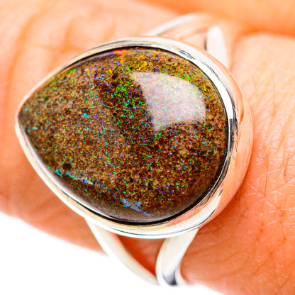 Andamooka Opal Rings handcrafted by Ana Silver Co - RING132841