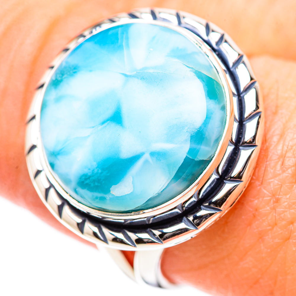 Larimar Rings handcrafted by Ana Silver Co - RING132844