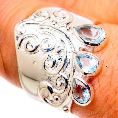 Blue Topaz Rings handcrafted by Ana Silver Co - RING132845