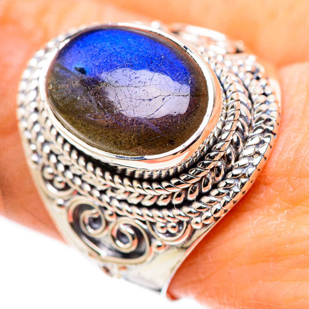 Labradorite Rings handcrafted by Ana Silver Co - RING132848
