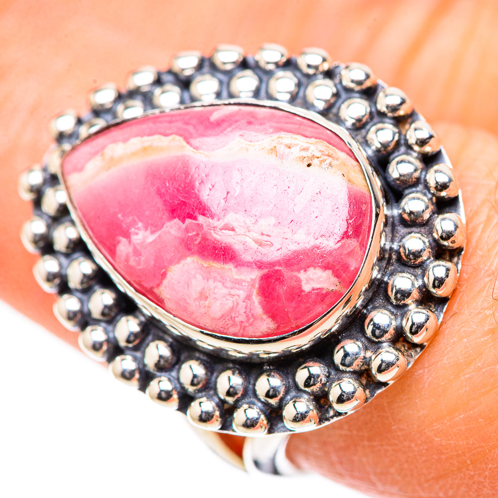 Rhodochrosite Rings handcrafted by Ana Silver Co - RING132858