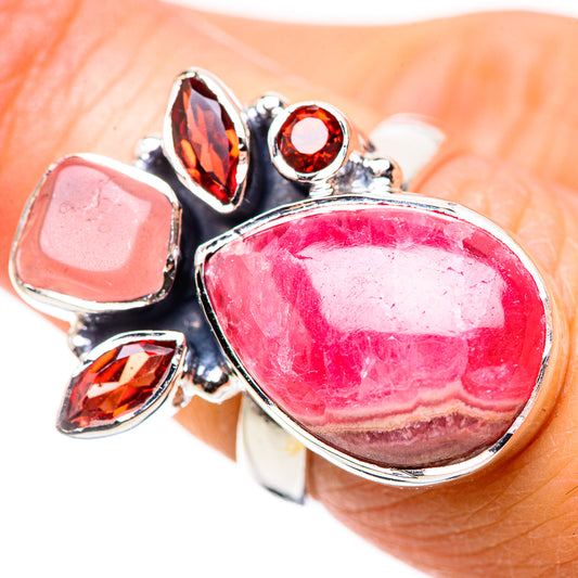 Rhodochrosite Rings handcrafted by Ana Silver Co - RING132859