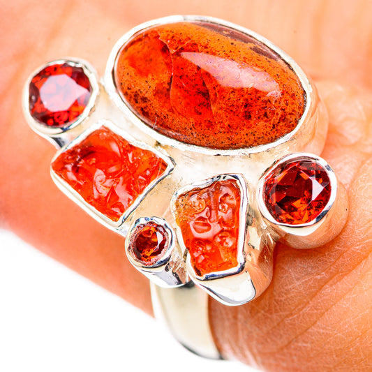 Mexican Fire Opal Rings handcrafted by Ana Silver Co - RING132866