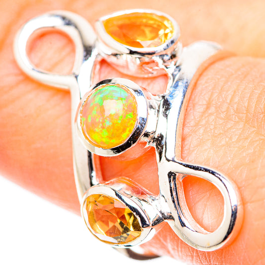 Ethiopian Opal Rings handcrafted by Ana Silver Co - RING132867