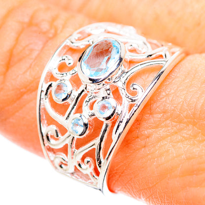 Blue Topaz Rings handcrafted by Ana Silver Co - RING132871