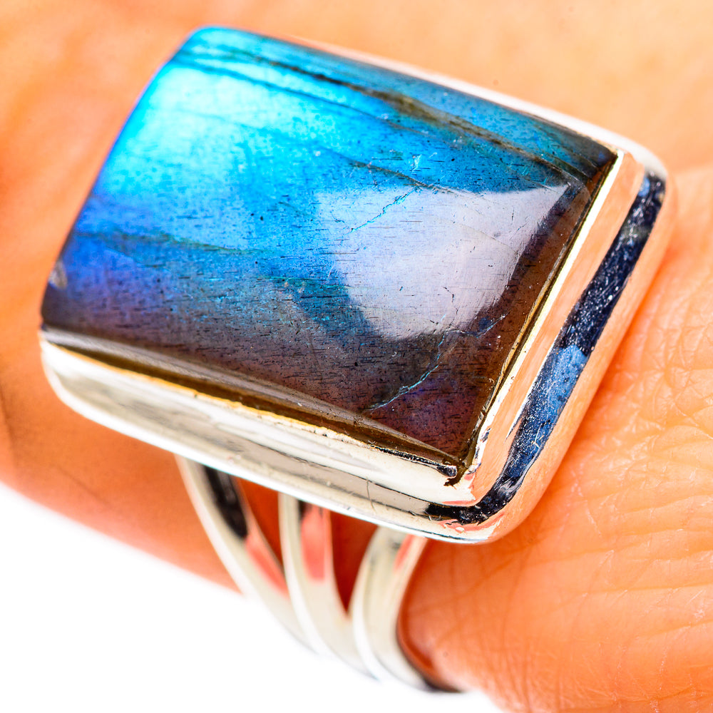 Labradorite Rings handcrafted by Ana Silver Co - RING132873