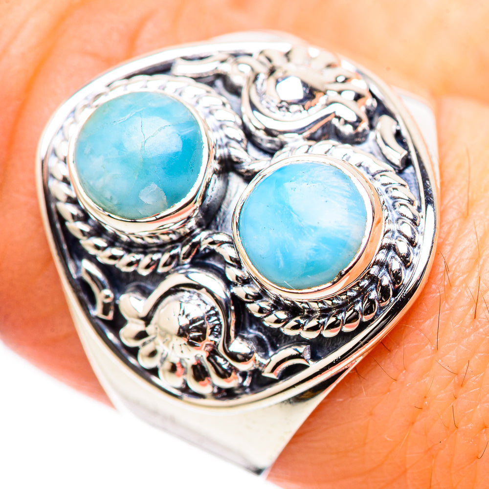Larimar Rings handcrafted by Ana Silver Co - RING132876