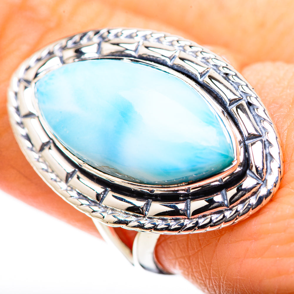 Larimar Rings handcrafted by Ana Silver Co - RING132877